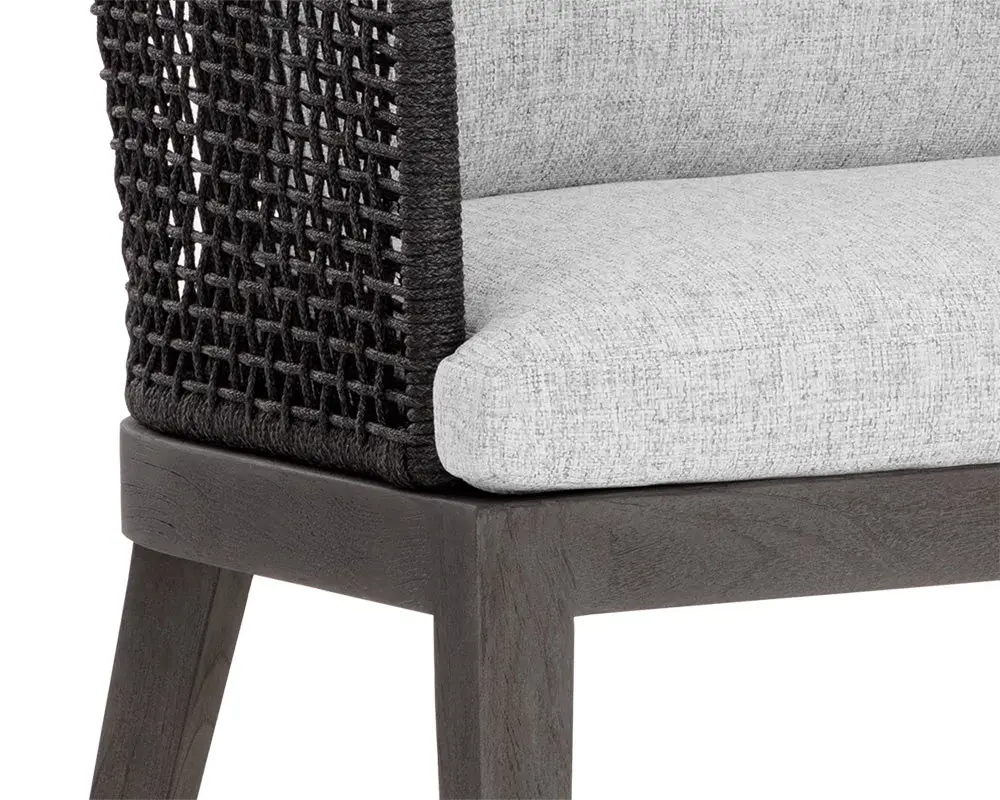 Ukiah Black Gray Cushioned Arm Chair Ukiah Black Gray Cushioned Arm Chair