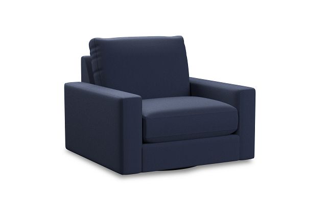 Edgewater Peyton Dark Blue Swivel Chair