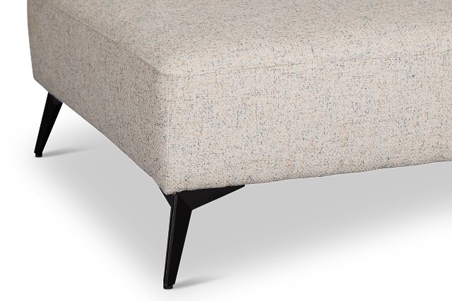 Alina Beige Fabric Ottoman