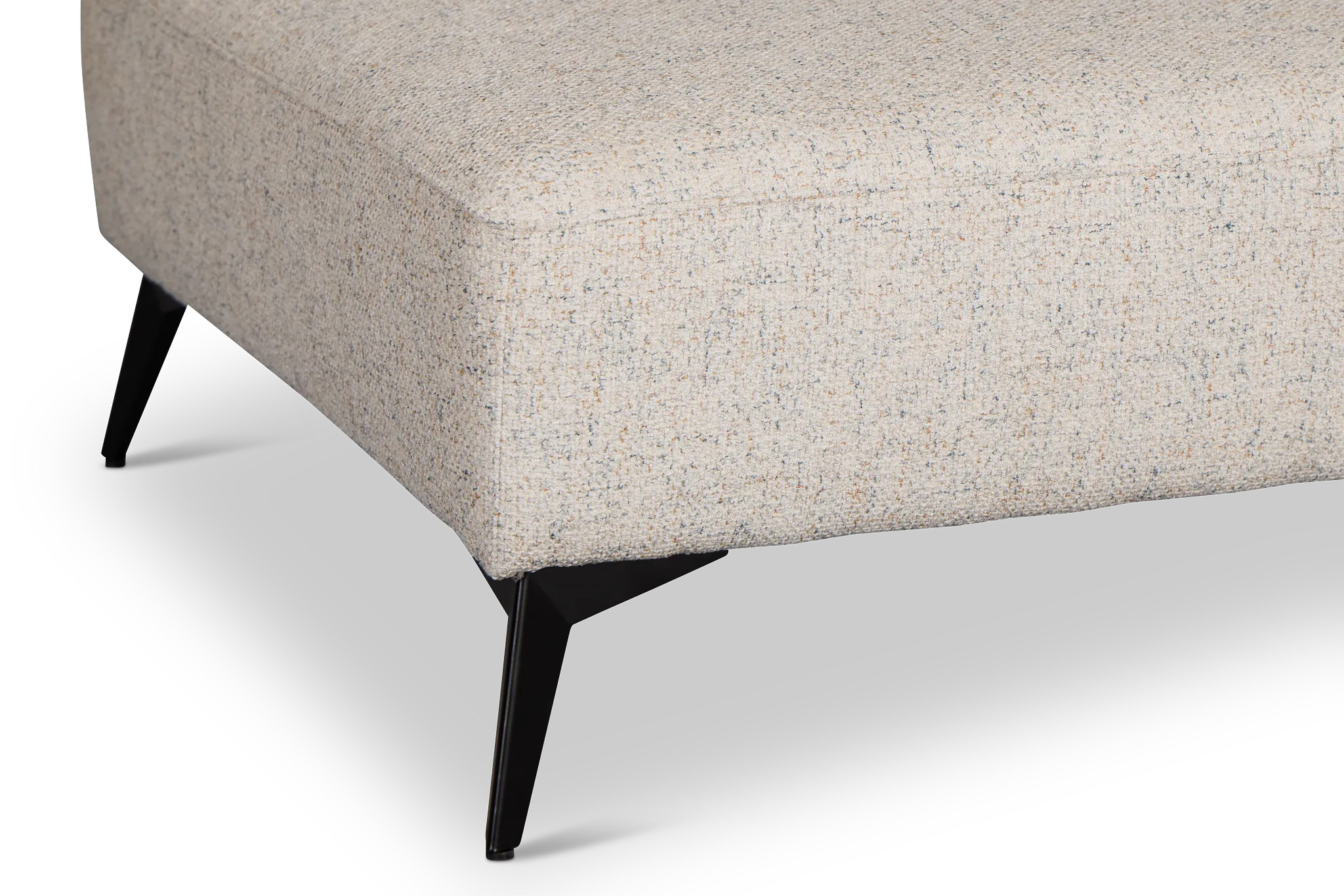 Alina Beige Fabric Ottoman