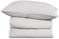 Rest & Renew Cotton Sateen Gray 300 Thread Duvet Set