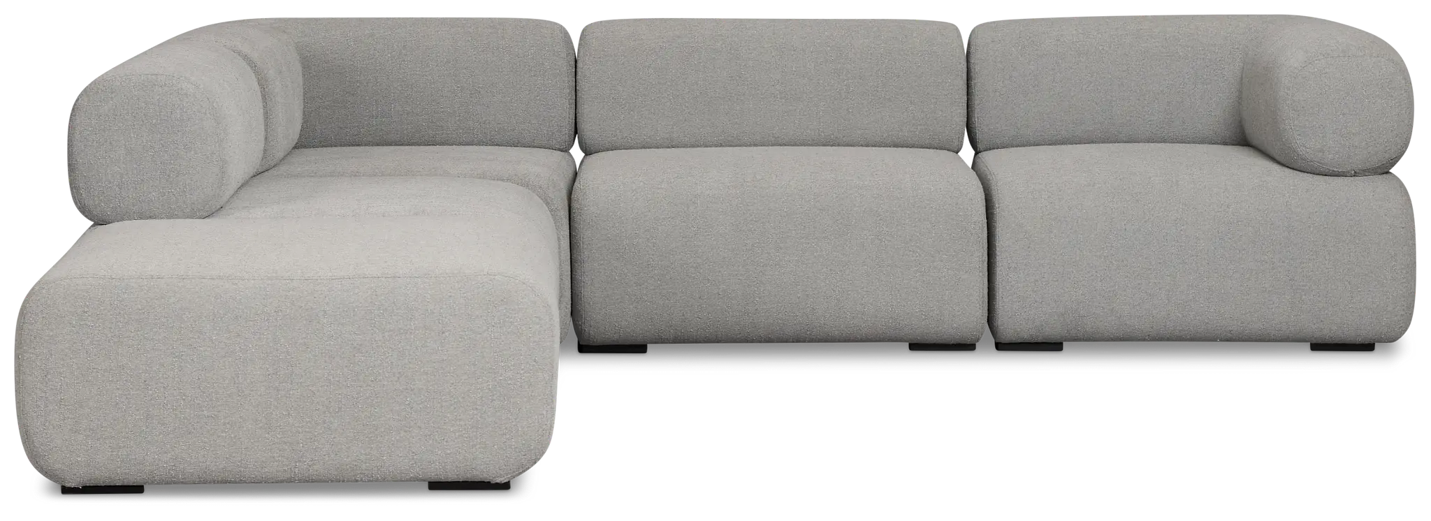 Celeste Light Gray Fabric 5-piece Left Facing Bumper Sectional Celeste Light Gray Fabric 5-piece Left Facing Bumper Sectional