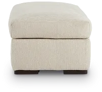 Alpha Beige Fabric Ottoman