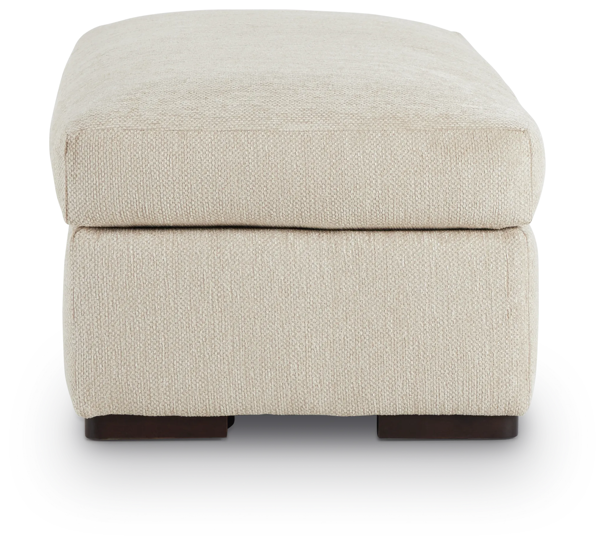 Alpha Beige Fabric Ottoman