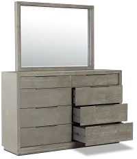 Madden Light Tone Dresser & Mirror