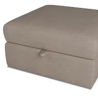 Citymod Beige Fabric Storage Ottoman