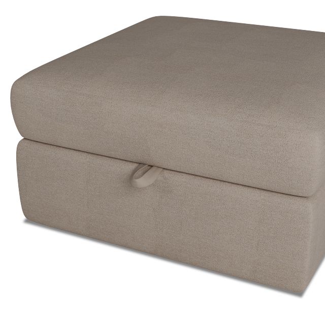 Citymod Beige Fabric Storage Ottoman