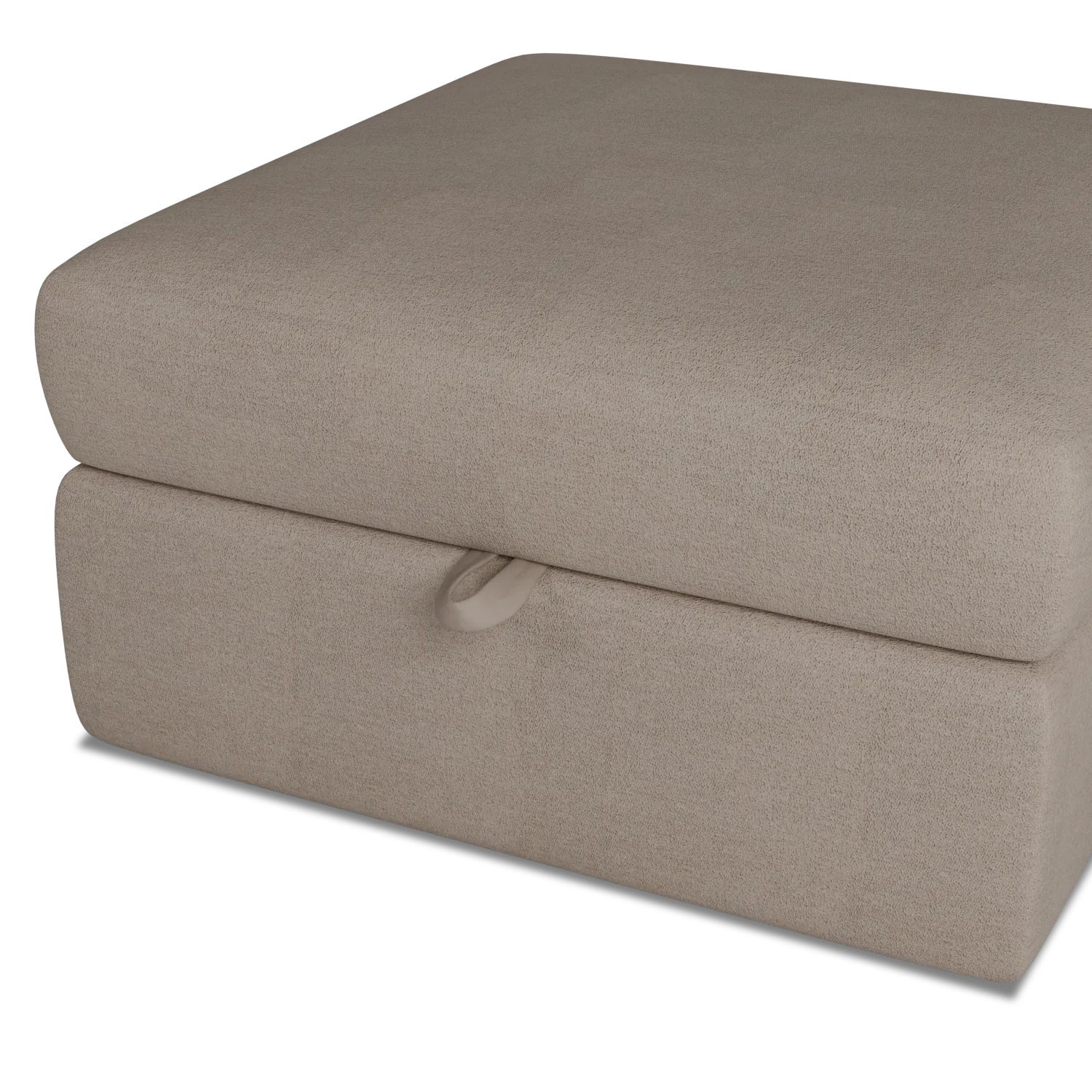 Citymod Beige Fabric Storage Ottoman