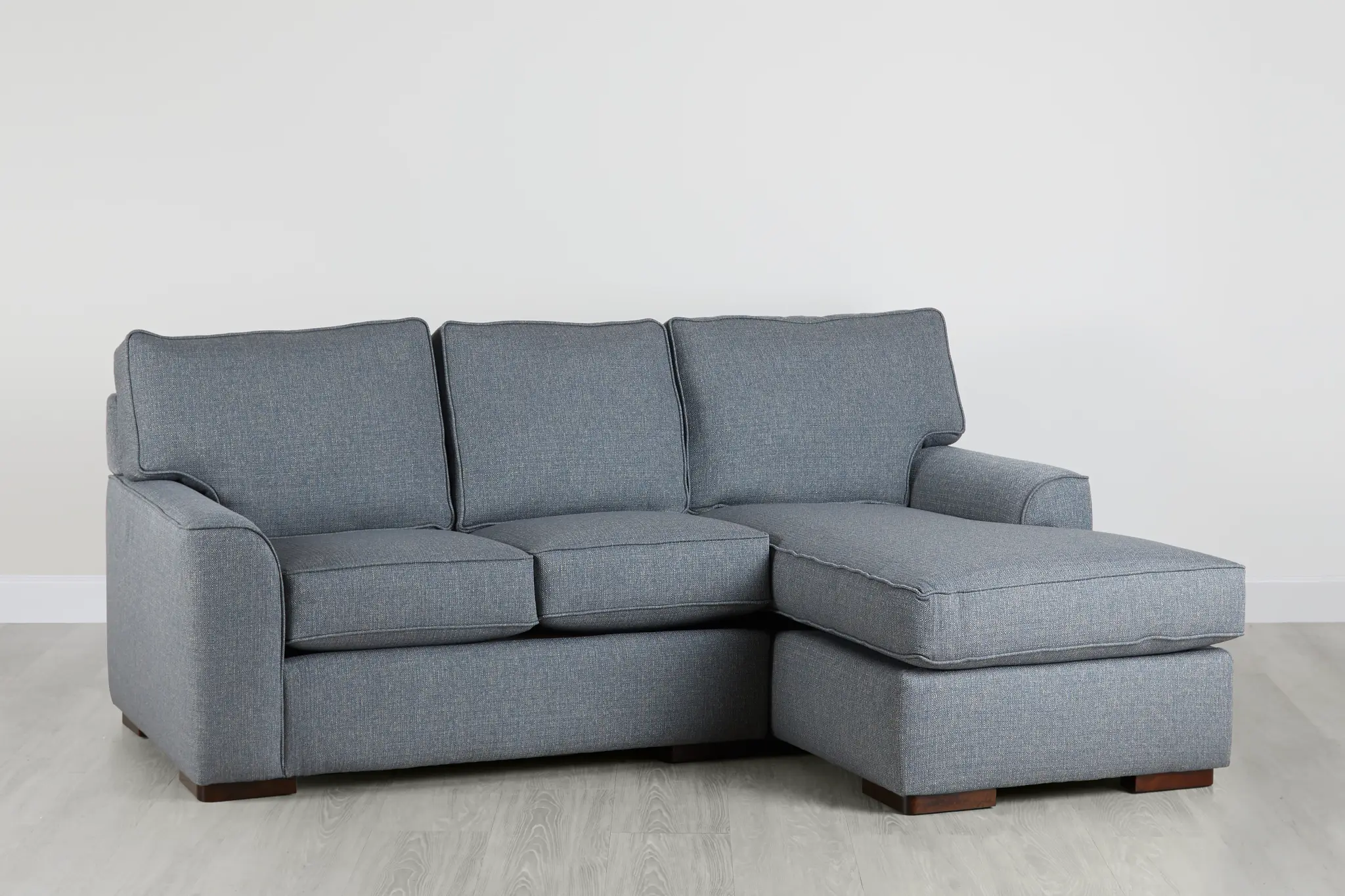 Austin Blue Fabric Right Chaise Sectional Austin Blue Fabric Right Chaise Sectional