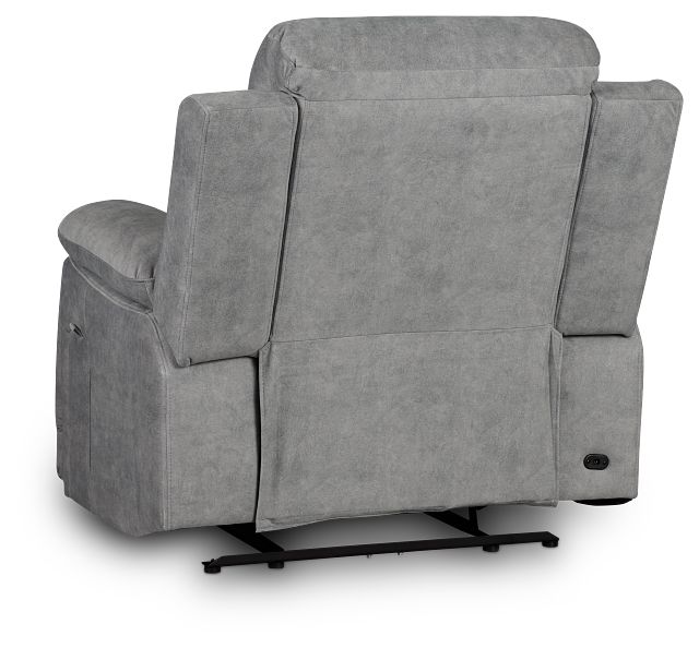 Benson Gray Micro Power Recliner