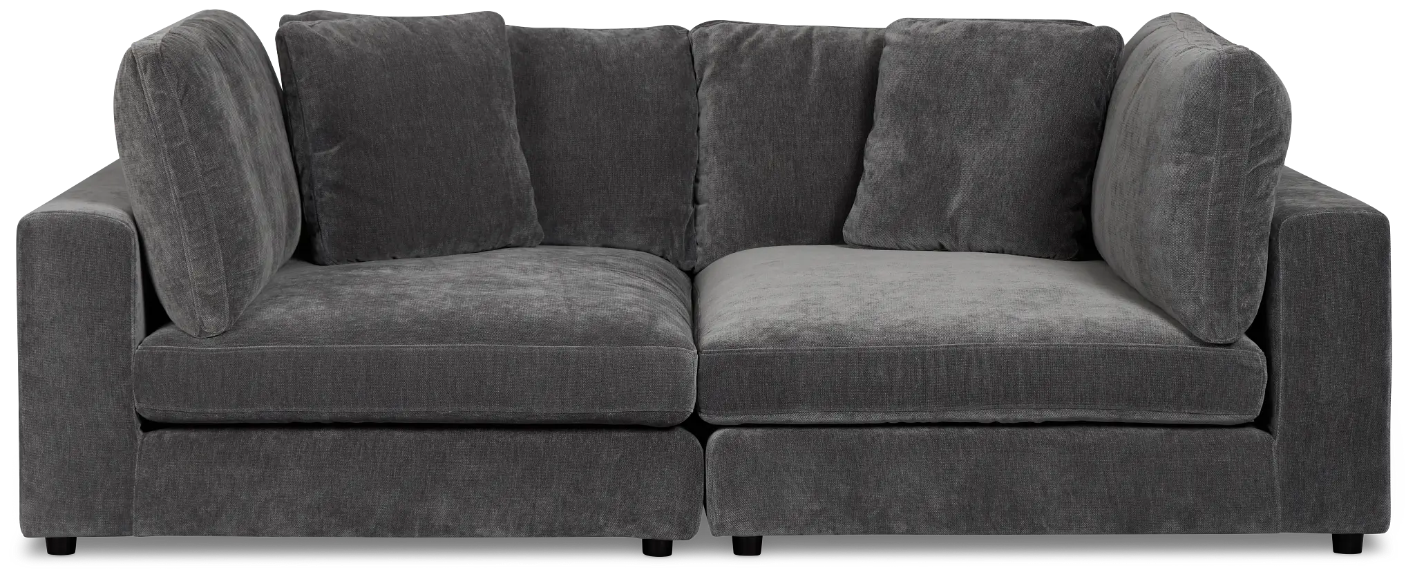 Lounge Dark Gray Fabric Double Chaise Daybed Lounge Dark Gray Fabric Double Chaise Daybed