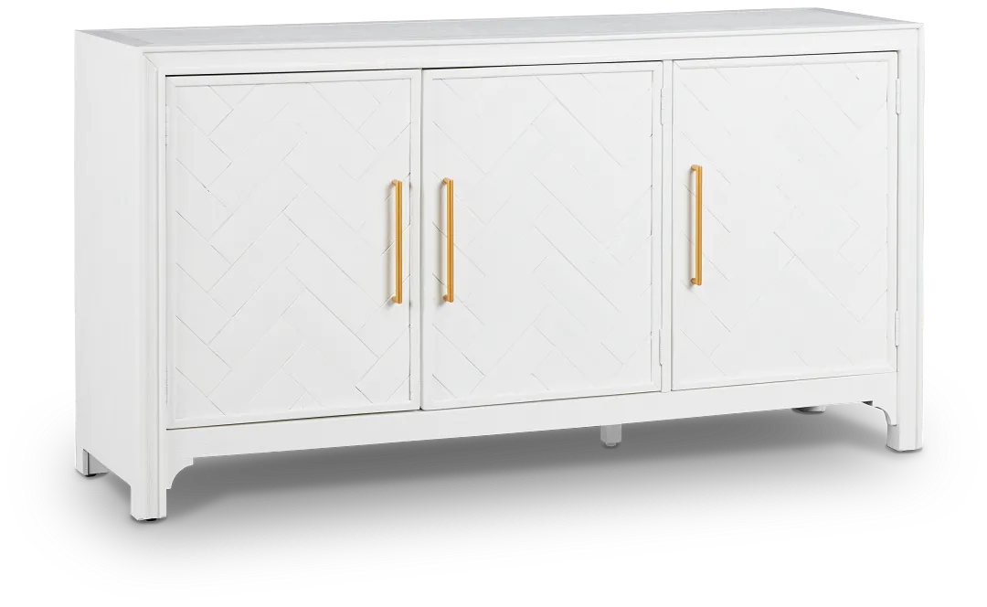 Alexia White 3 Door Cabinet