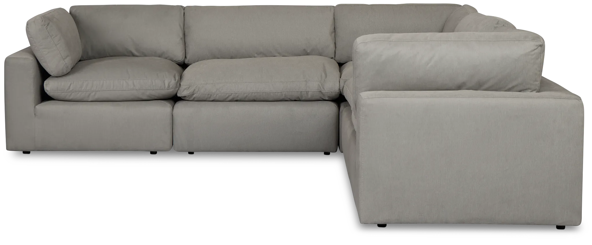 Grant Light Gray Fabric 5-piece Modular Sectional