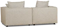 Tatum Beige Fabric 2-piece Modular Sofa
