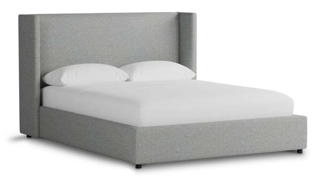 Captiva Suave Gray 48" Upholstered Shelter Bed