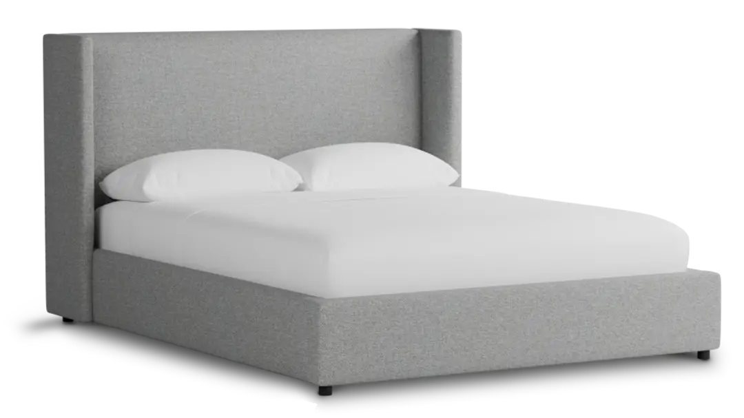 Captiva Suave Gray 48" Upholstered Shelter Bed Captiva Suave Gray 48" Upholstered Shelter Bed