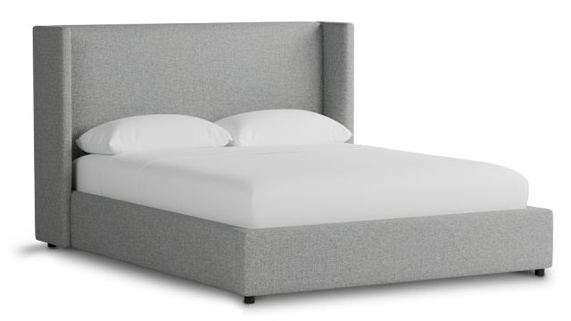 Captiva Suave Gray 48" Upholstered Shelter Bed