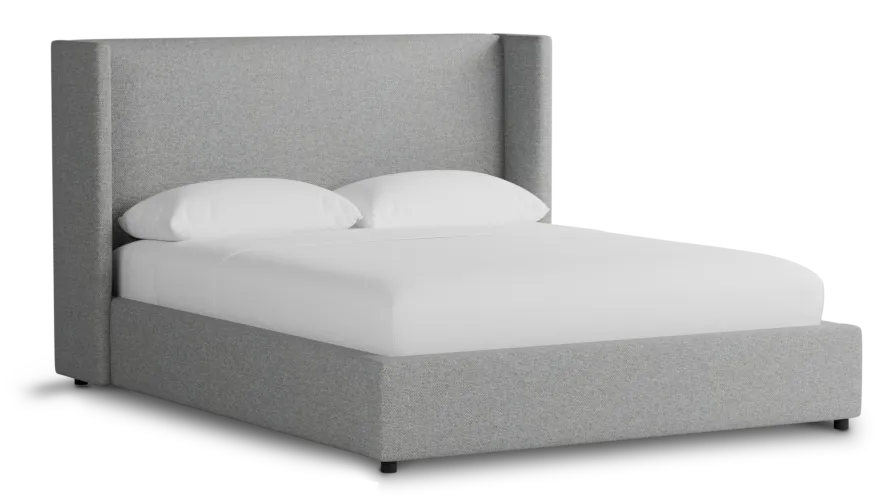 Captiva Suave Gray 48" Upholstered Shelter Bed