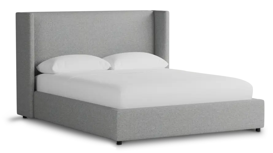 Captiva Suave Gray 48" Upholstered Shelter Bed Captiva Suave Gray 48" Upholstered Shelter Bed