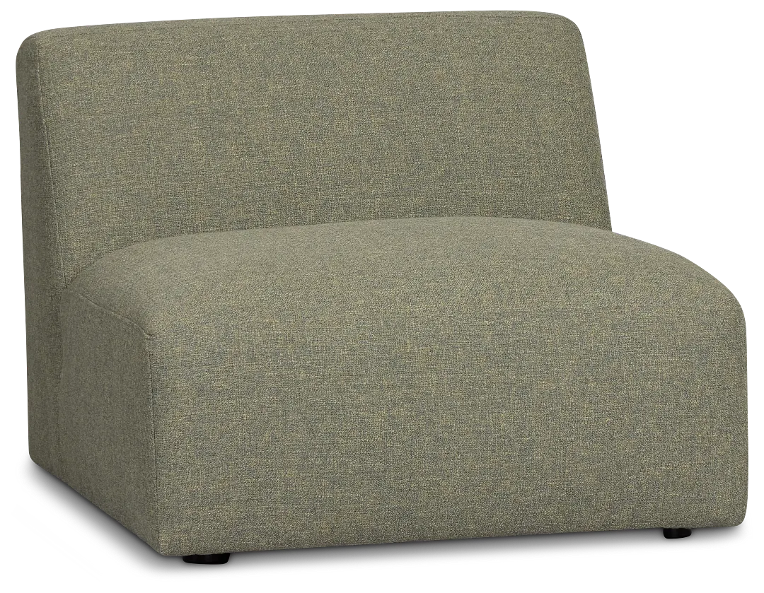 Baylor Green Fabric Armless Chair