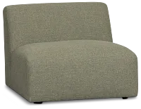 Baylor Green Fabric Armless Chair