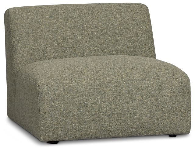 Baylor Green Fabric Armless Chair