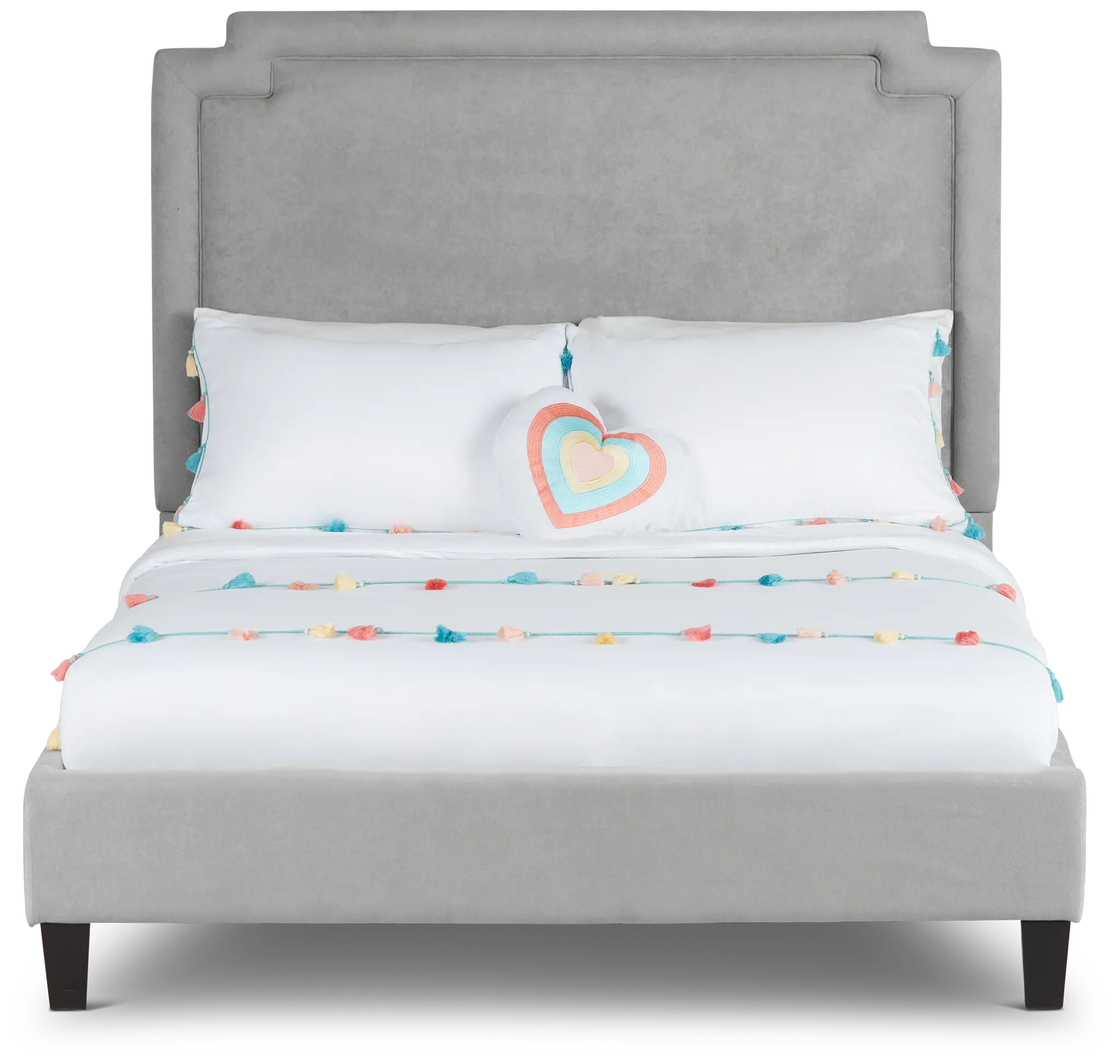 Whitney Light Gray Uph Platform Bed Whitney Light Gray Uph Platform Bed