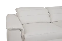Pearson White Leather Right Bumper Sectional
