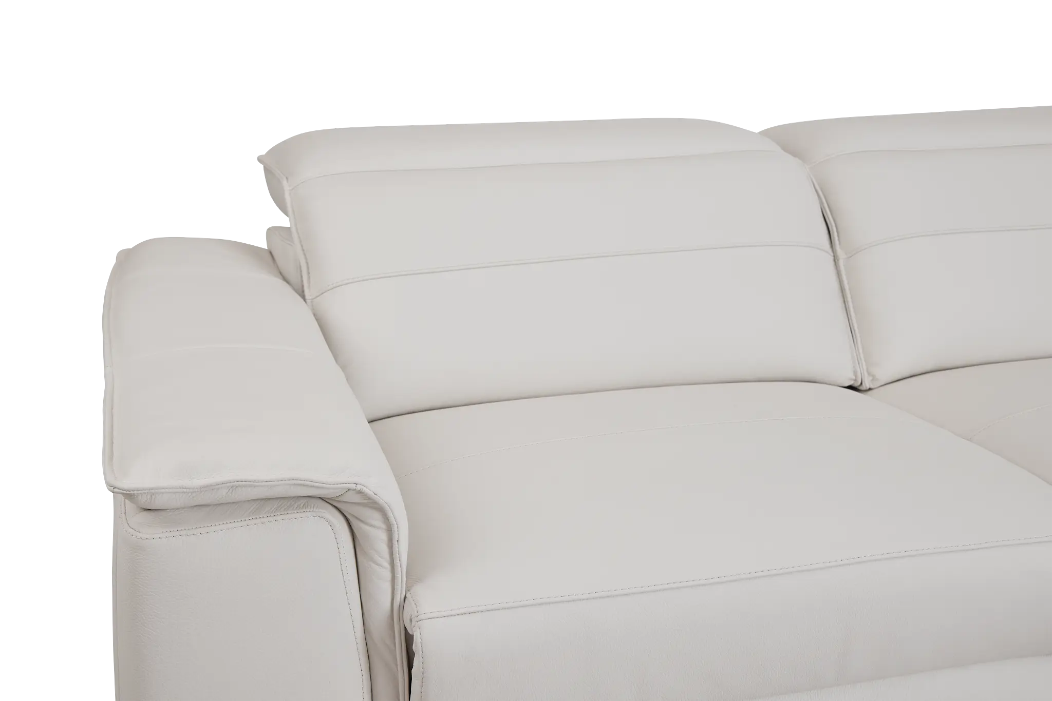 Pearson White Leather Right Bumper Sectional Pearson White Leather Right Bumper Sectional
