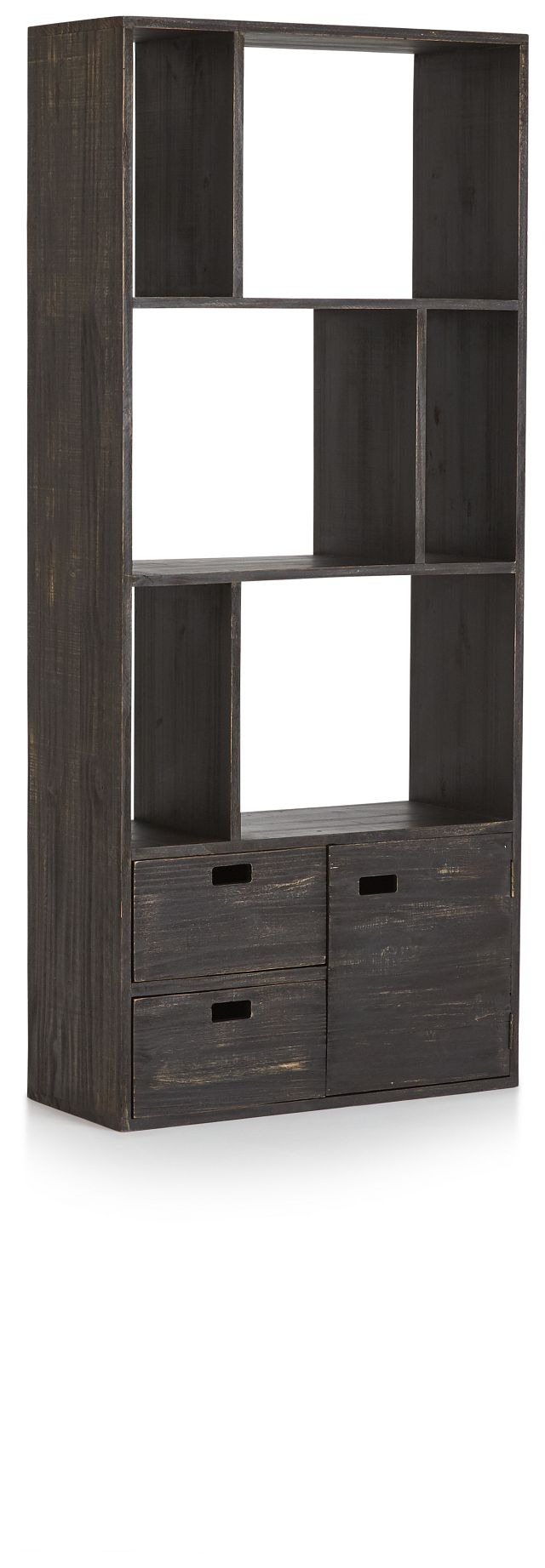 Indigo Light Brown Wood Bookcase