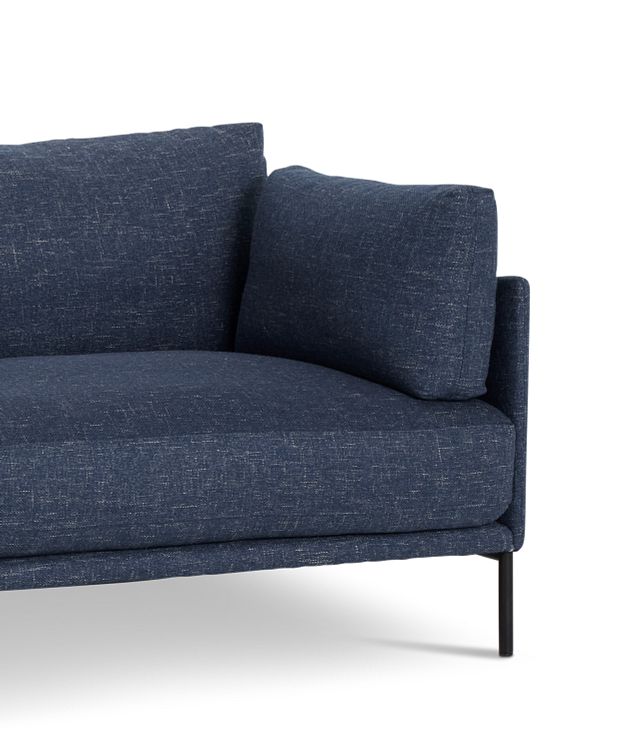 Oliver Dark Blue Fabric Left Chaise Sectional
