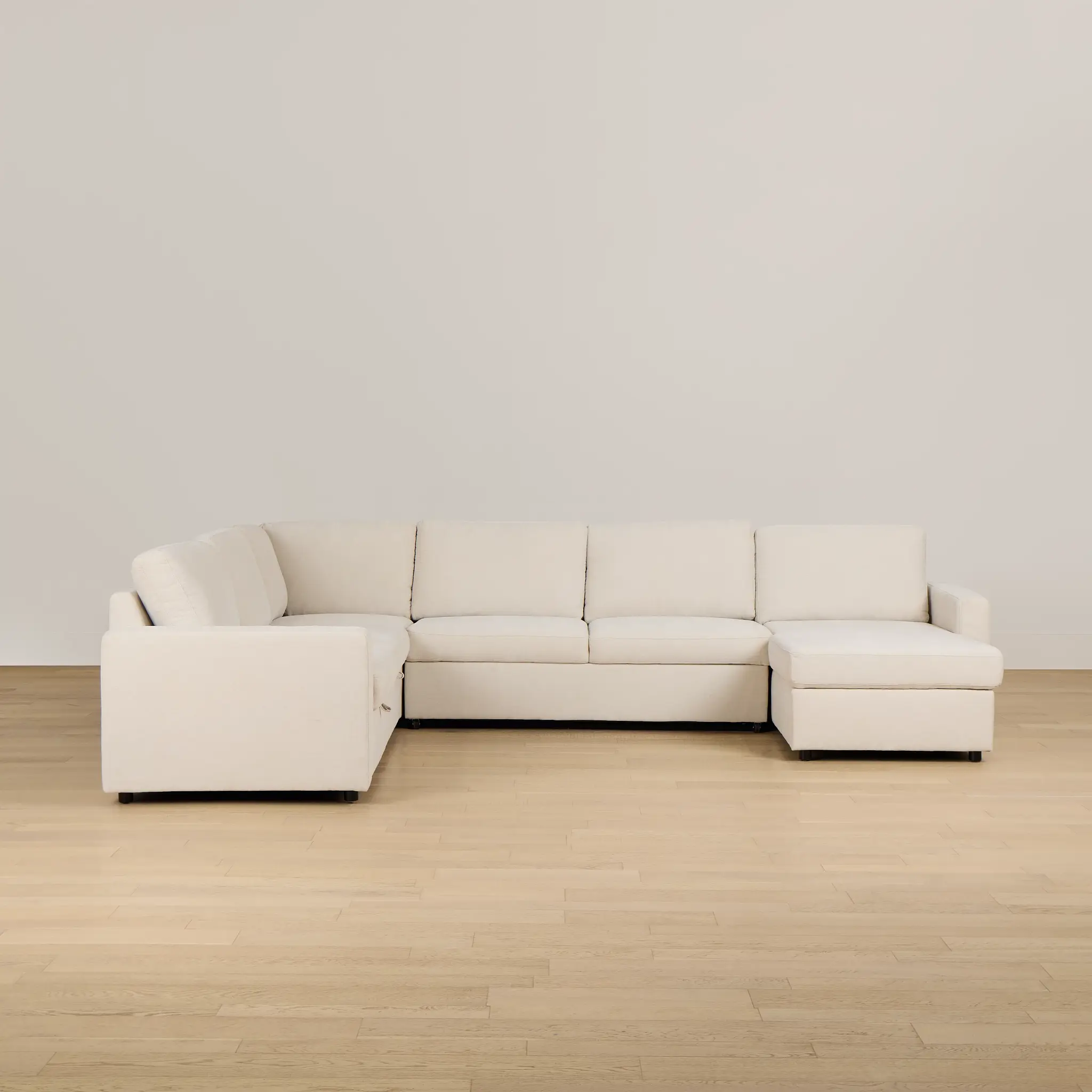 Addie Beige Fabric Medium Right Chaise Storage Sleeper Sectional Addie Beige Fabric Medium Right Chaise Storage Sleeper Sectional