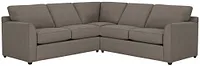 Asheville Brown Fabric Two-arm Left Memory Foam Sleeper Sectional