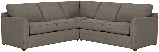 Asheville Brown Fabric Two-arm Left Memory Foam Sleeper Sectional