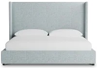 Captiva Natural Beauty Light Blue 60" Upholstered Shelter Bed