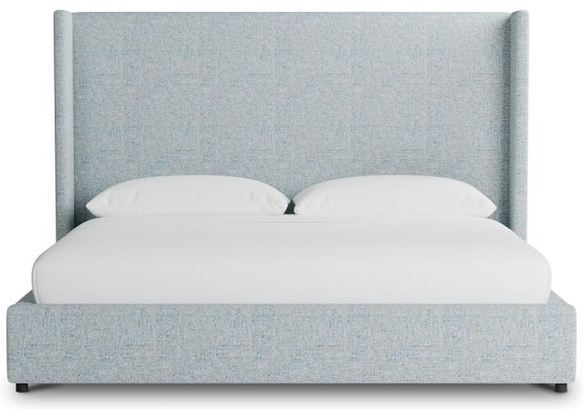 Captiva Natural Beauty Light Blue 60" Upholstered Shelter Bed
