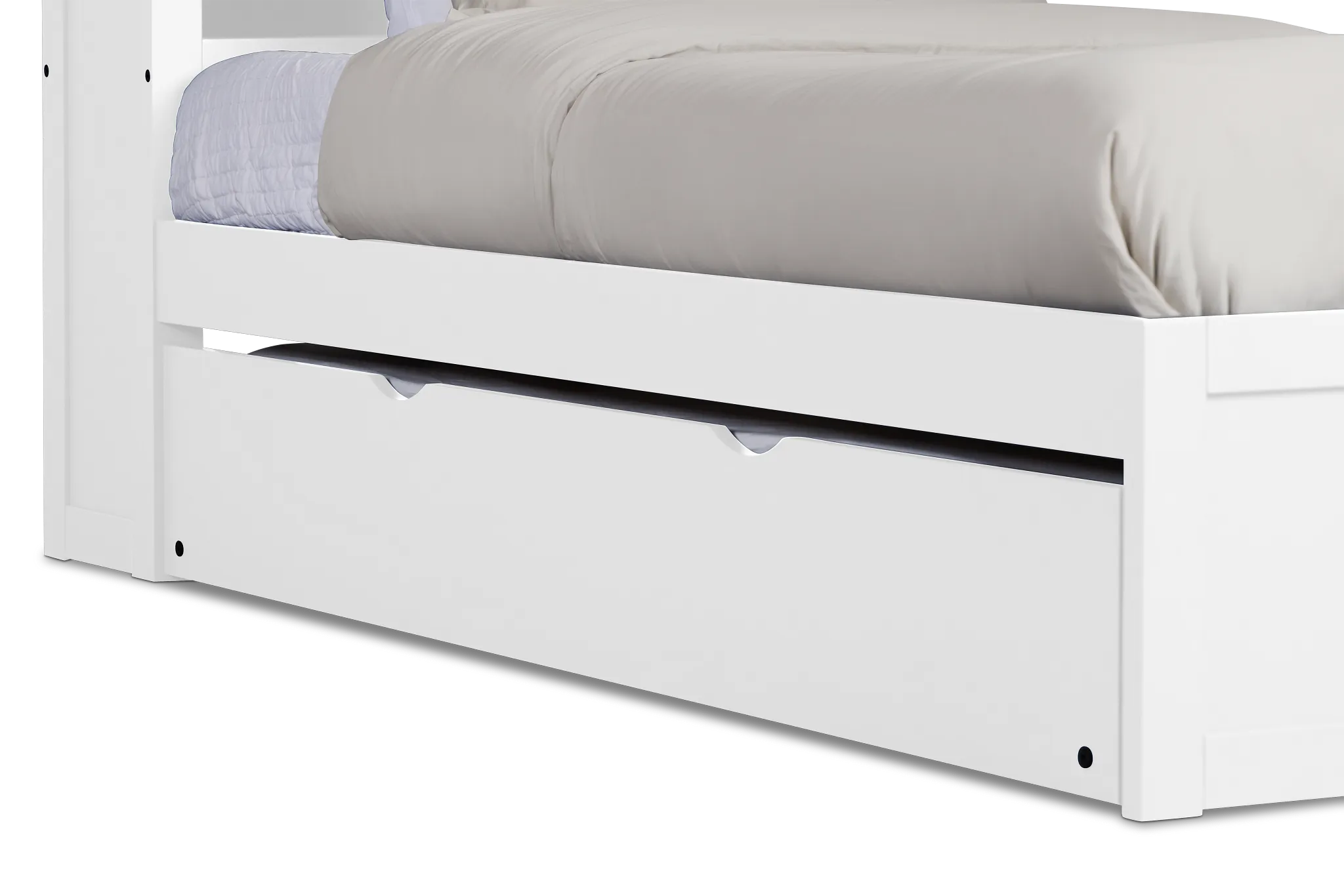 Charleston White Bookcase Trundle Bed