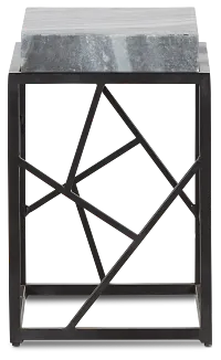 Shades Gray Marble Accent Table