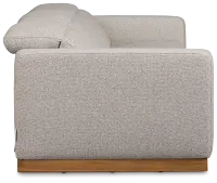 Leona Light Gray Fabric 3-piece Modular Power Sofa