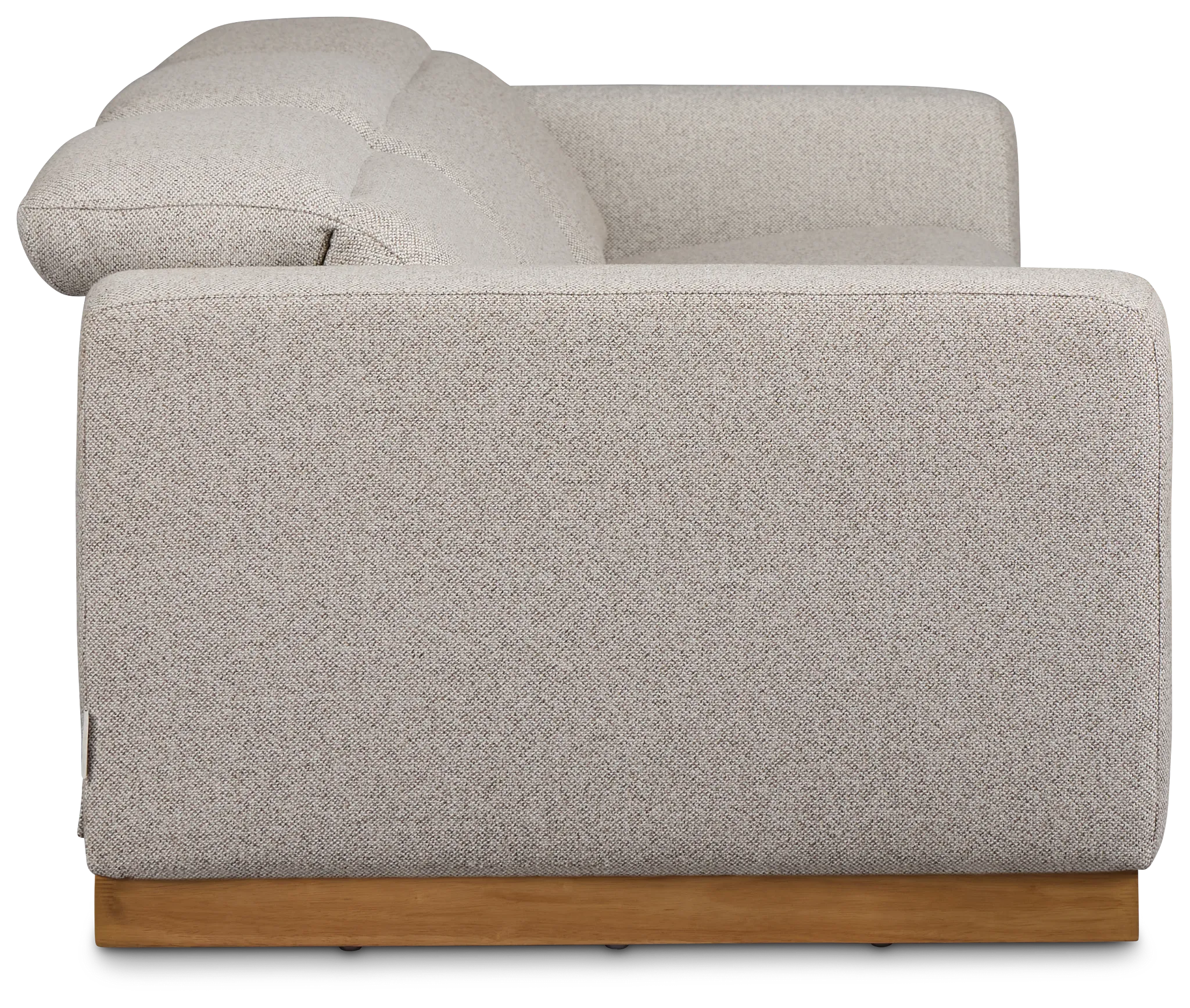 Leona Light Gray Fabric 3-piece Modular Power Sofa