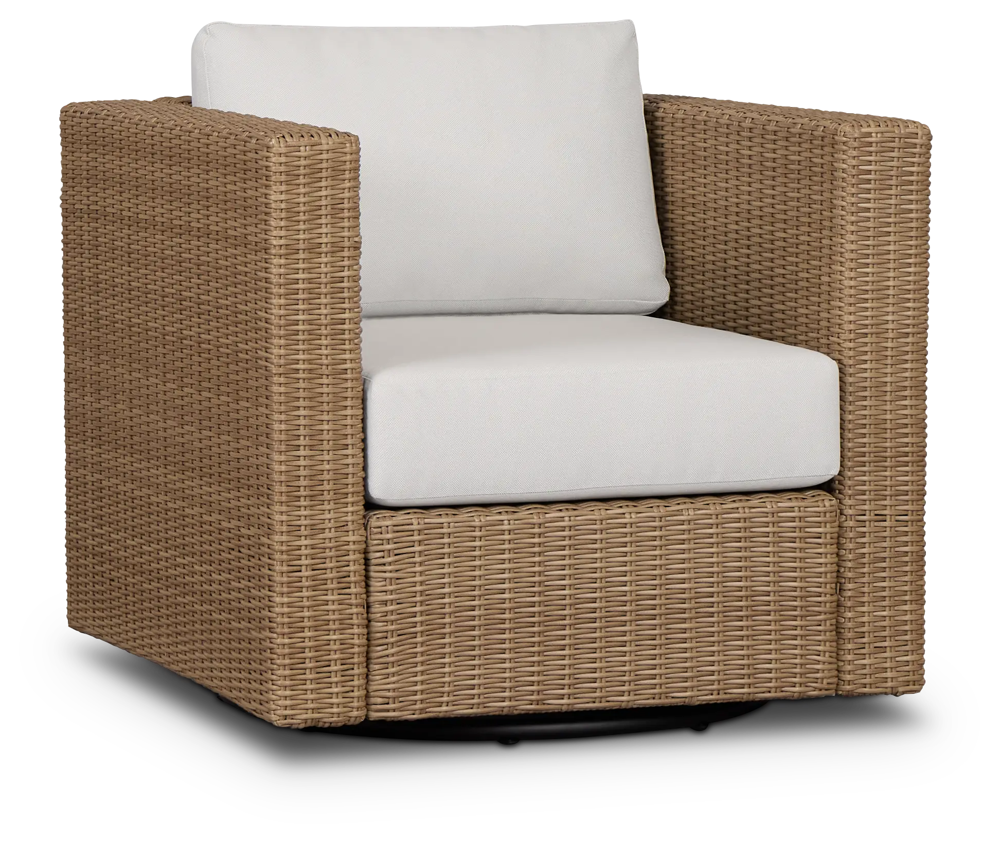 Montecito Light Tone Swivel Chair With Light Beige Cushions Montecito Light Tone Swivel Chair With Light Beige Cushions