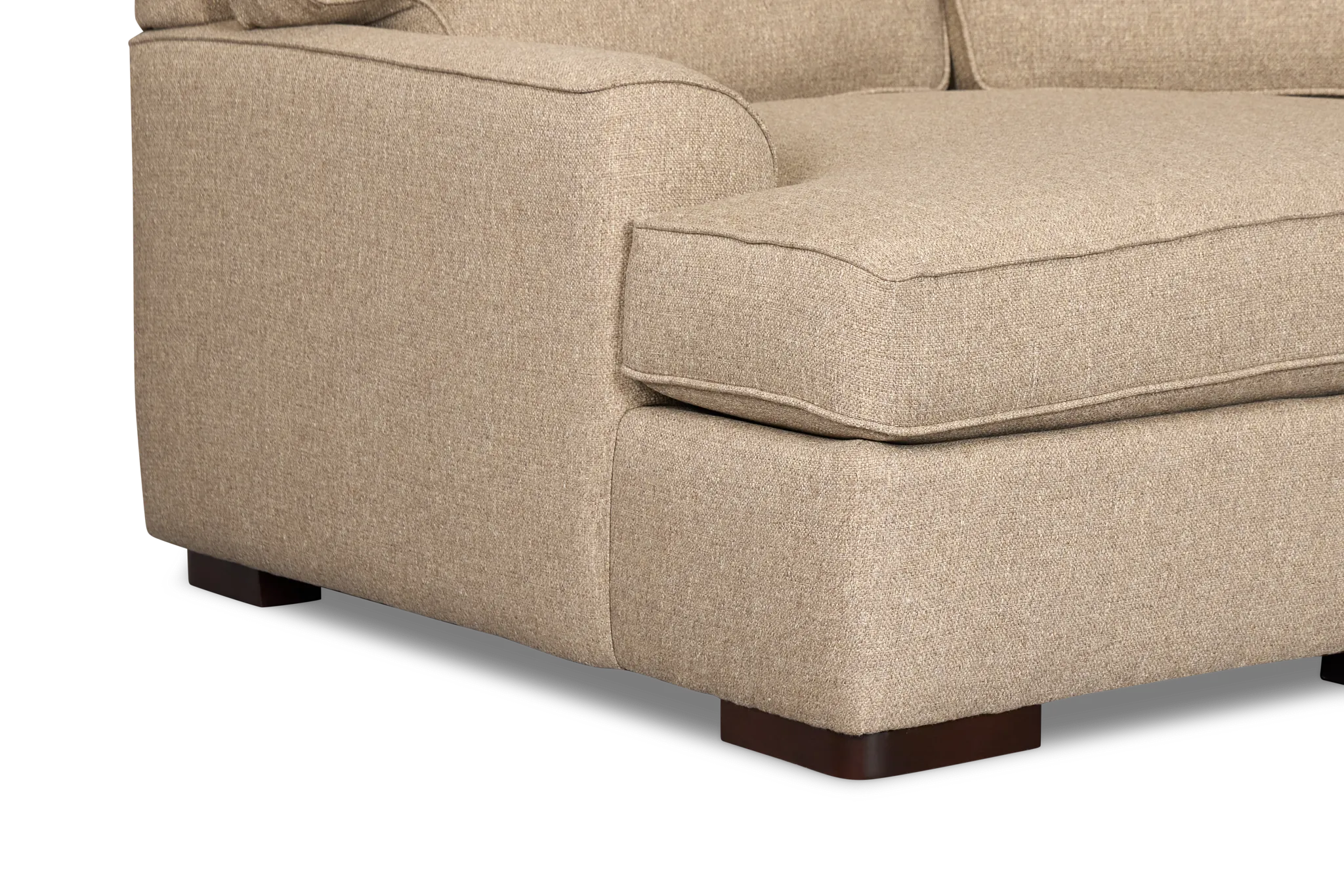 Sinclair Brown Fabric Large Left Cuddler Sectional