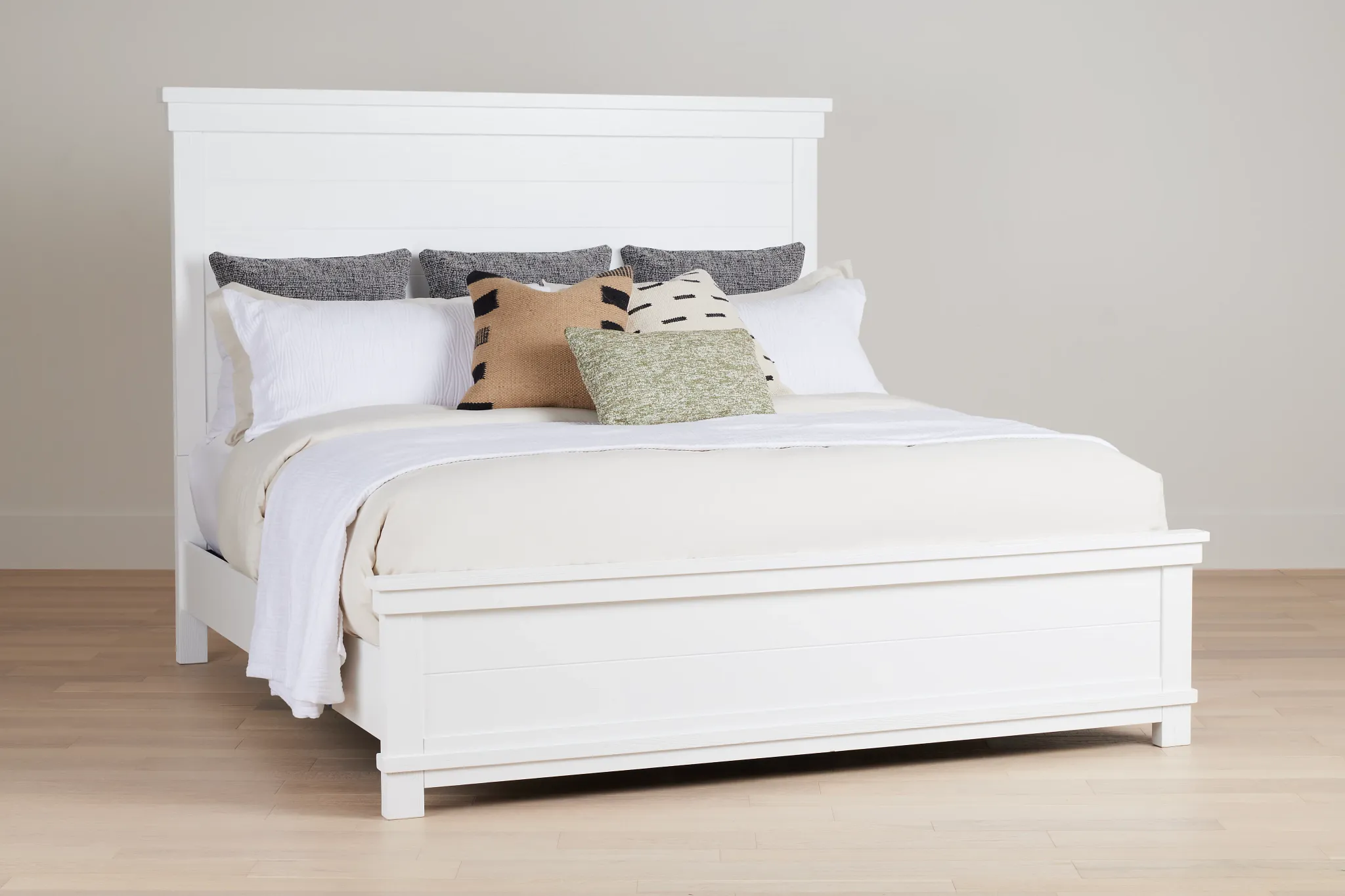 Anton White Panel Bed