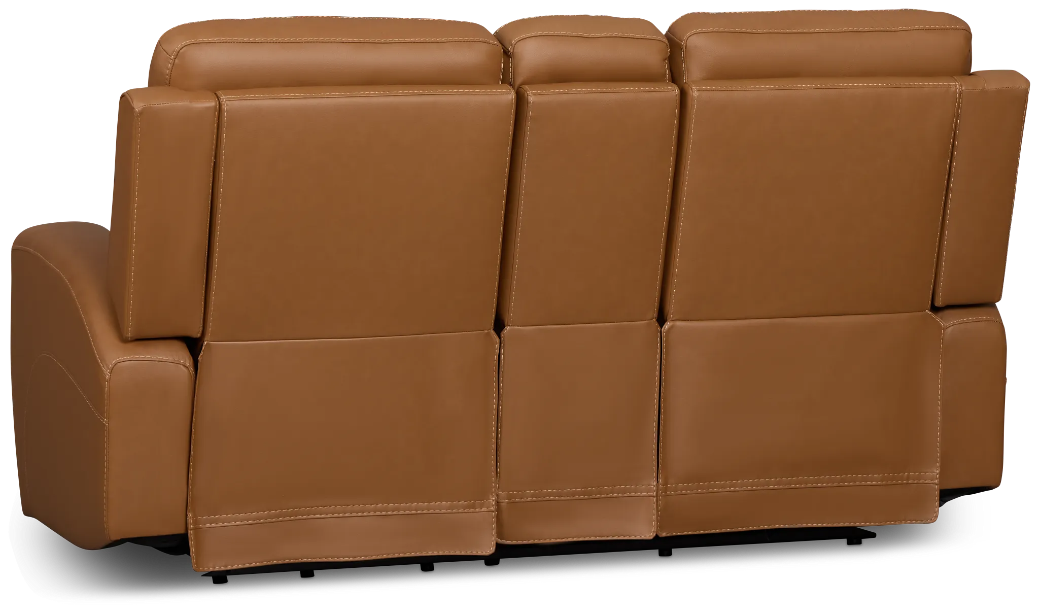 Flexsteel Belmont Medium Brown Lthr/vinyl Power Reclining Loveseat
