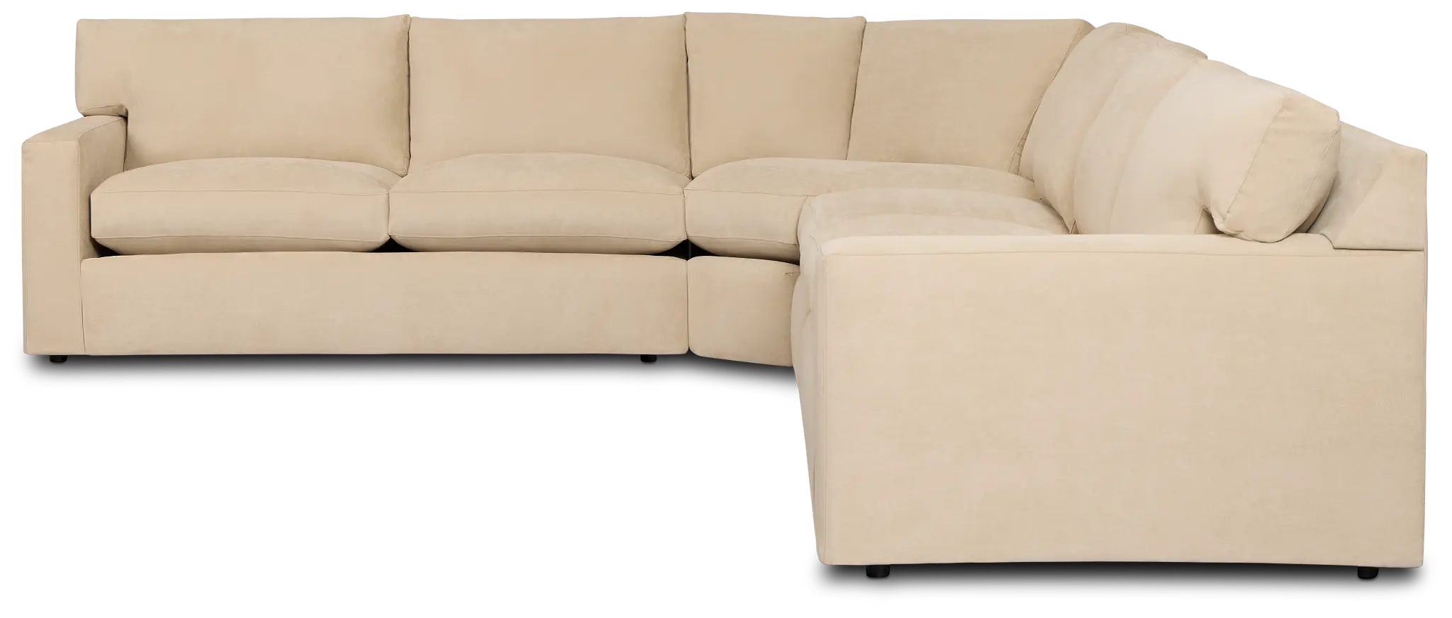 Hudson Beige Fabric Medium 2-arm Wedge Sectional Hudson Beige Fabric Medium 2-arm Wedge Sectional