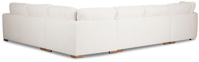 Maeve Light Beige Fabric Medium Left Facing Cuddler Sectional