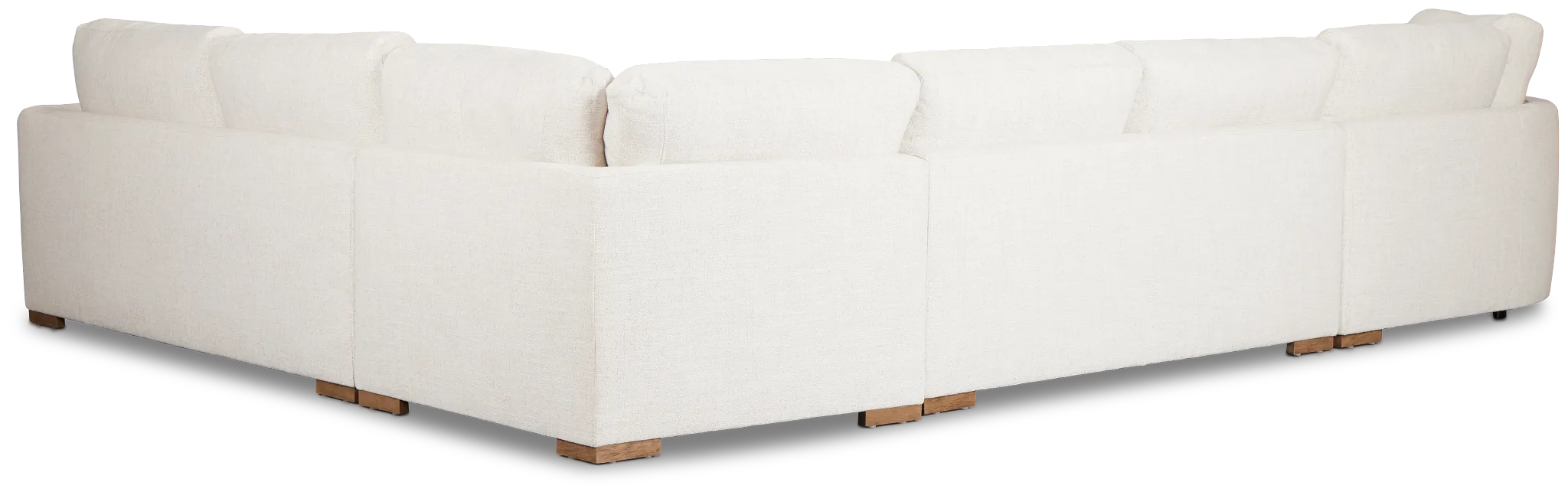 Maeve Light Beige Fabric Medium Left Facing Cuddler Sectional