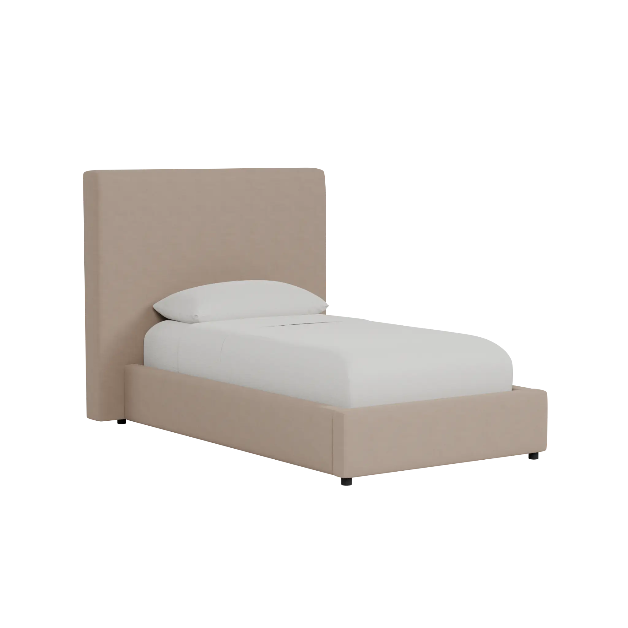 Grayton Joya Beige 54" Upholstered Platform Bed Grayton Joya Beige 54" Upholstered Platform Bed