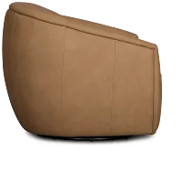 Kellan Light Brown Leather Swivel Chair