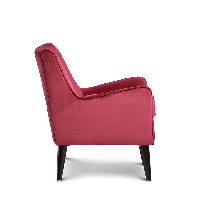 Angie Red Velvet Accent Chair (2)